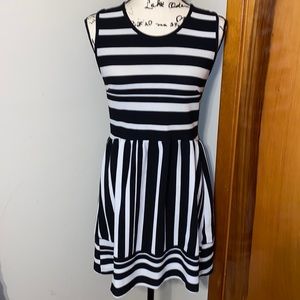 Black and White Striped Dress